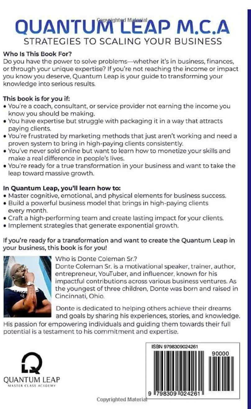 Quantum Leap M.C.A: Strategies to Scaling Your Business